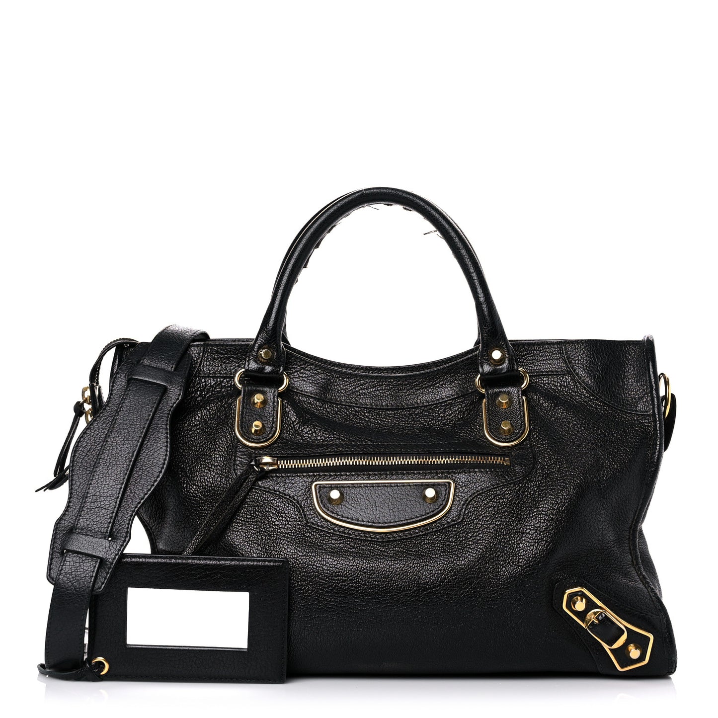 Chevre Gold Metallic Edge Hardware City Black