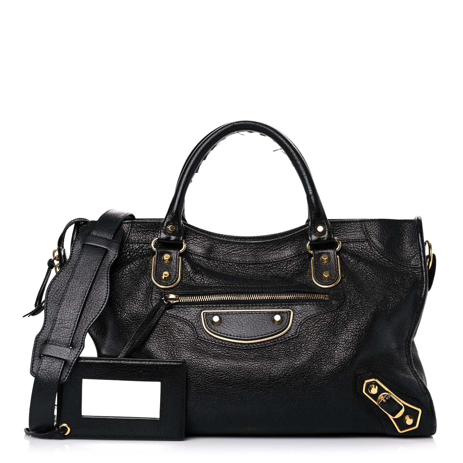 Balenciaga Chevre Gold Metallic Edge Hardware City Black 1 of 18