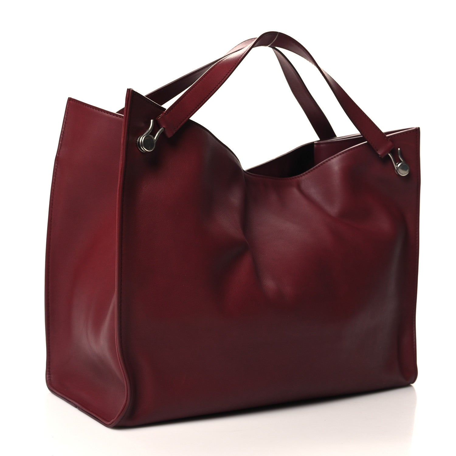 The Row Polished Saddle Calfskin Alexia Bag Amaranto 4 of 11