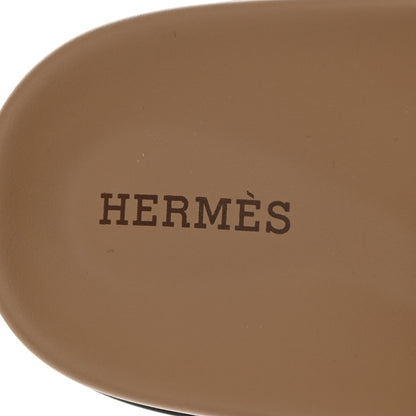 Hermes Suede Goatskin Womens Chypre Sandals 37 Beige Argile 7 of 9