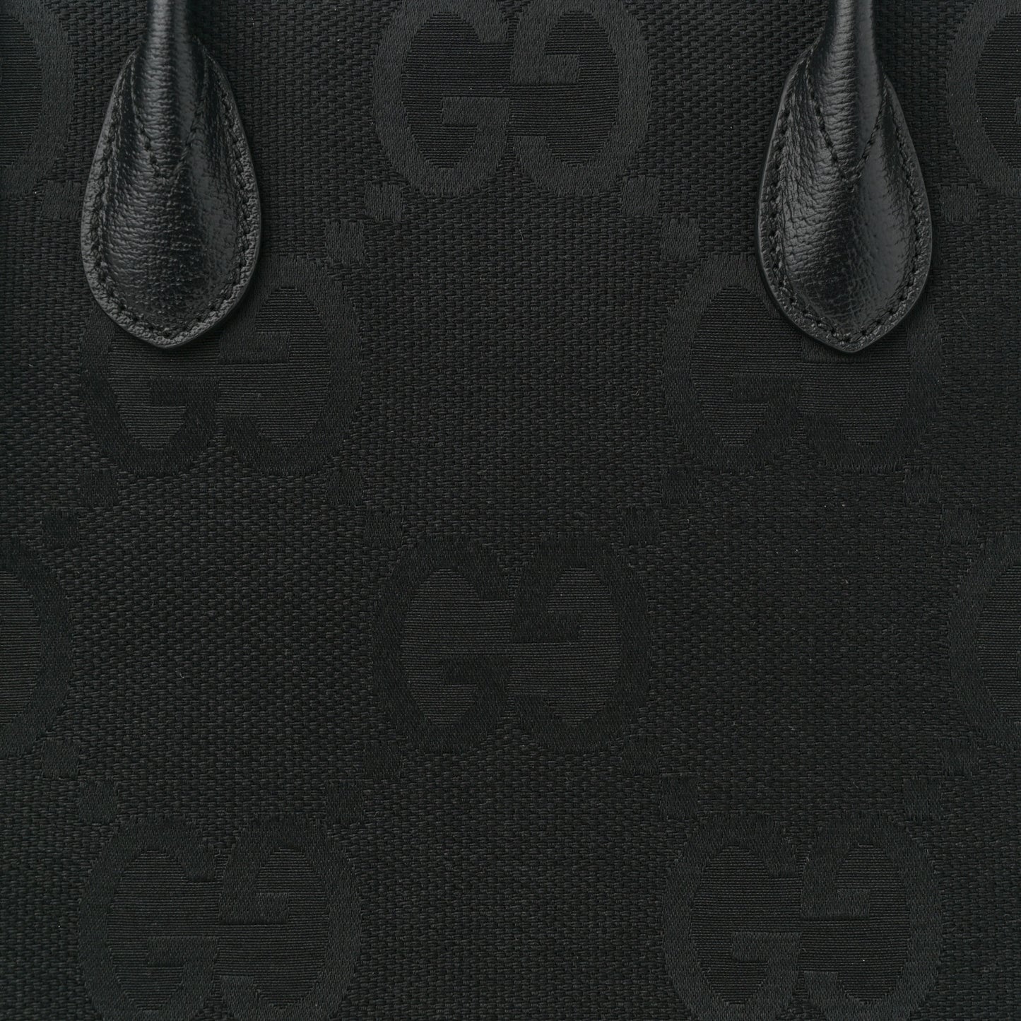 Monogram Jumbo GG Textured Dollar Calfskin Tote Bag Black