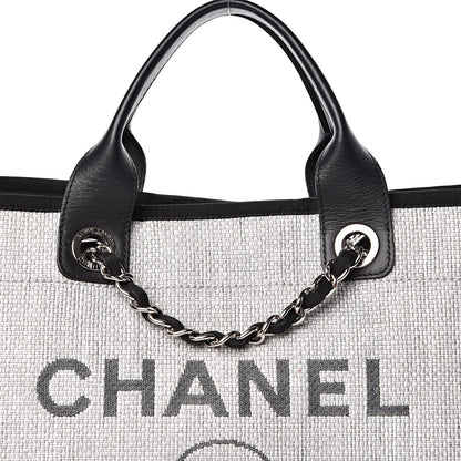 Chanel Canvas Deauville Large Tote Grey 10 of 10