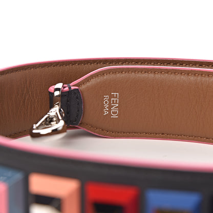 Fendi Vitello Dolce Plexiglass Bi-Color Studded Strap You Black Brownie Multicolor 3 of 3