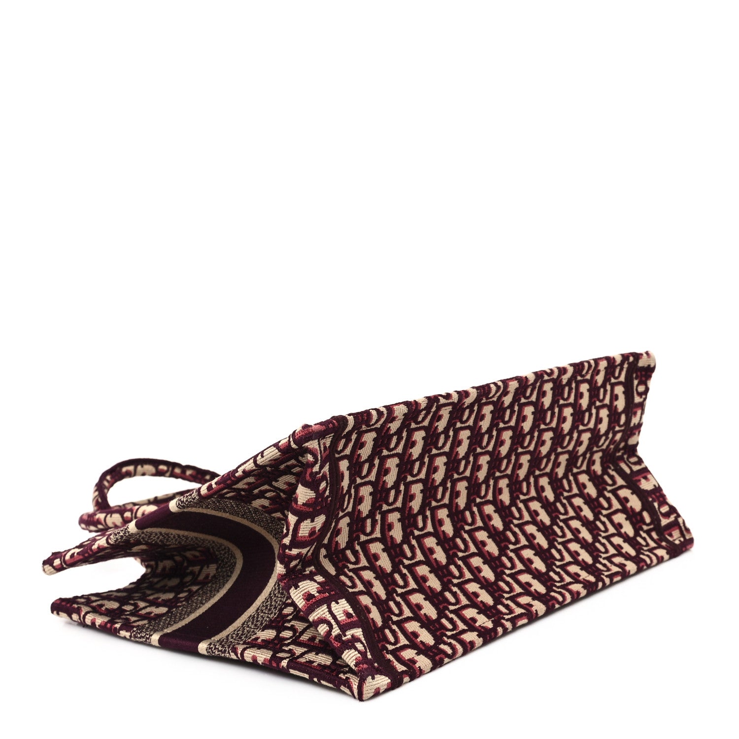 Christian Dior Oblique Medium Book Tote Burgundy Multicolor 4 of 11