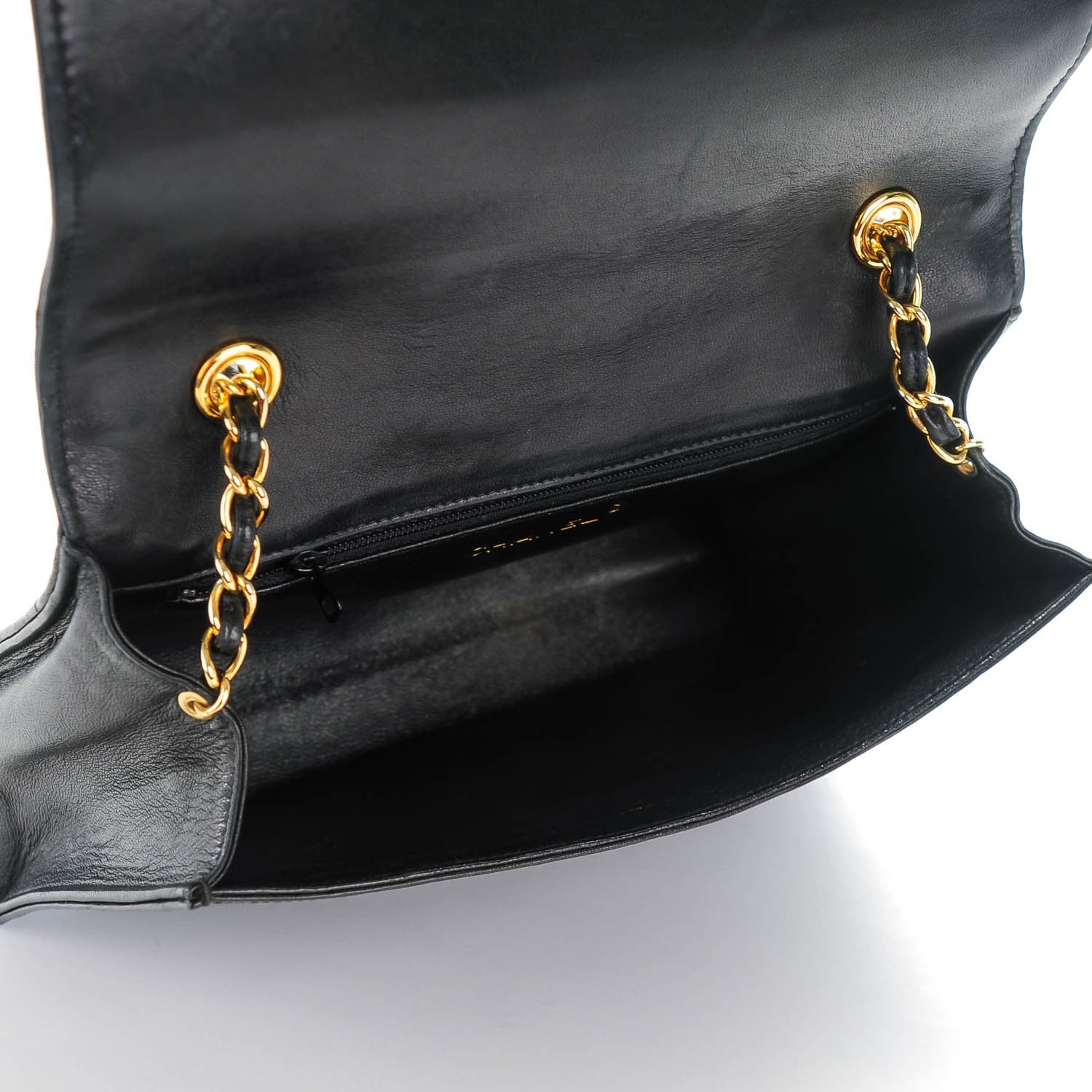 Chanel Lambskin Quilted CC Small Single Flap Black 5 of 8
