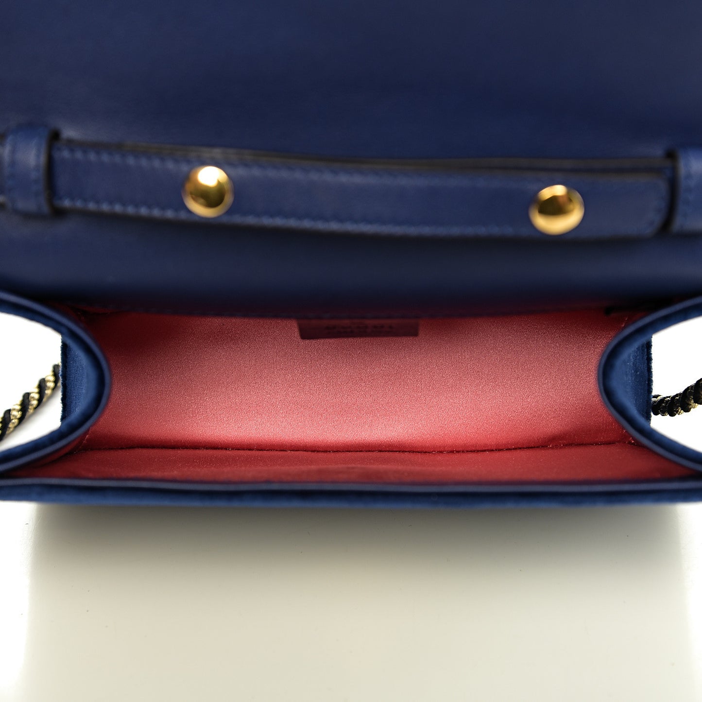 Velvet Crystal Square G Shoulder Bag Cobalt Blue