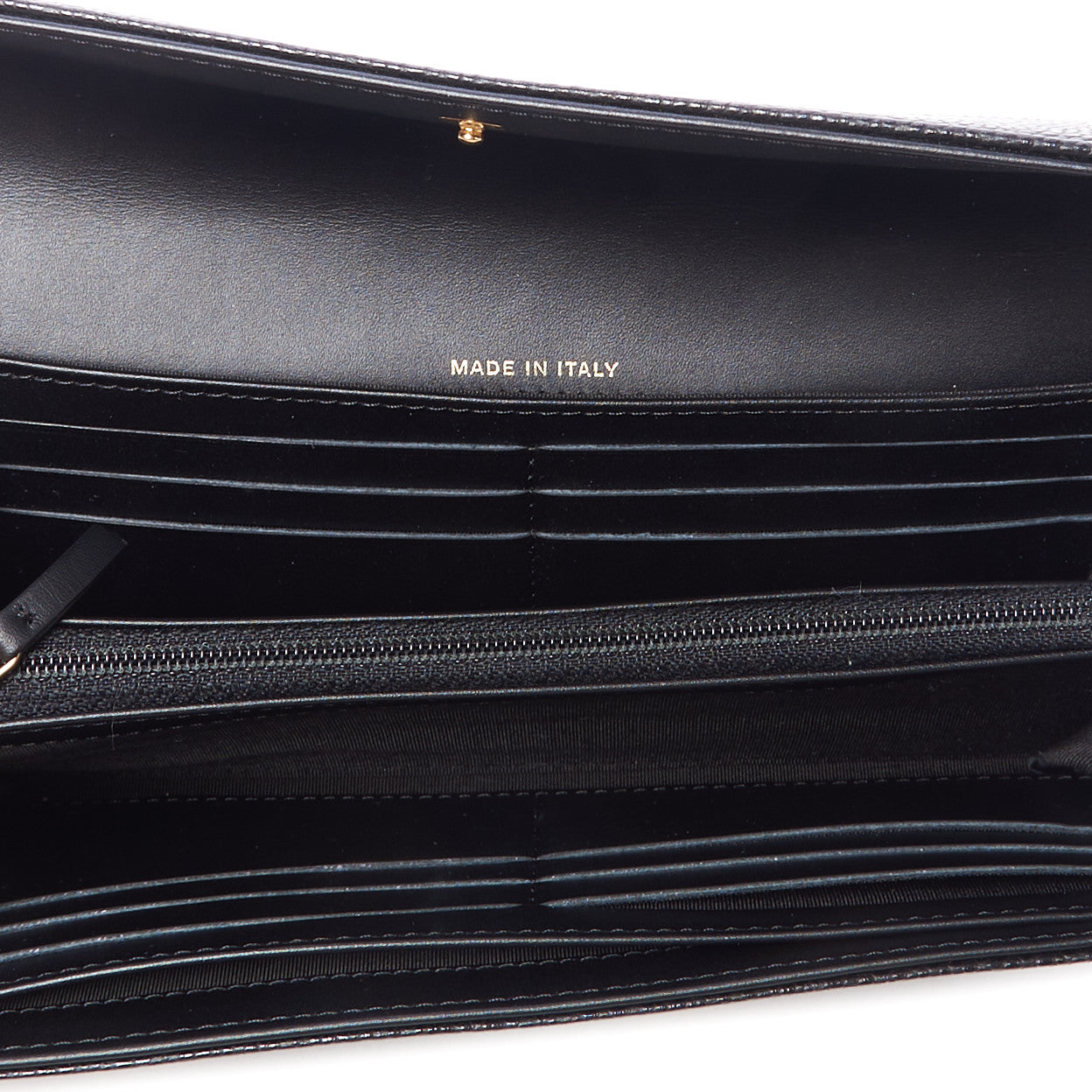 Caviar Timeless CC Large Gusset Flap Wallet Black