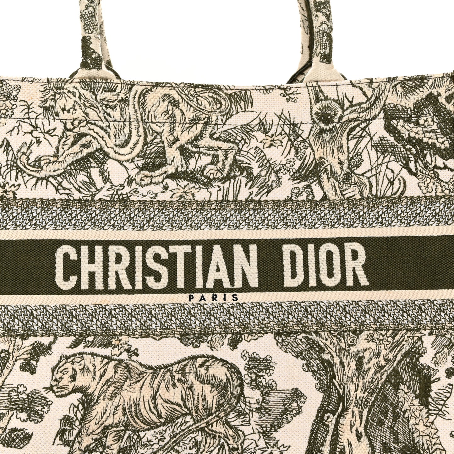 Canvas Embroidered Medium Dioriviera Toile De Jouy Book Tote