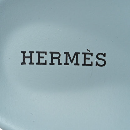 Hermes Suede Goatskin Womens Chypre Sandals 37 Vert d'eau 7 of 8