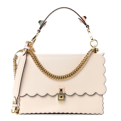 Fendi Vitello Liberty Scalloped Studded Kan I Shoulder Bag Camelia 1 of 4