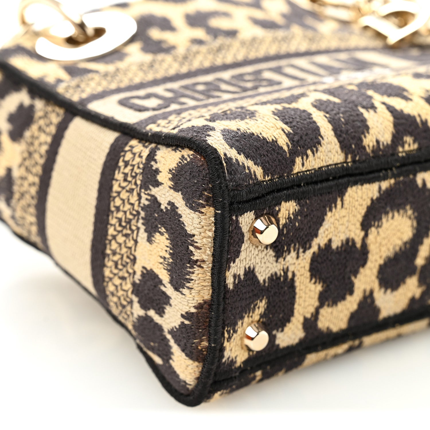 Christian Dior Canvas Mini Mizza Embroidered Lady D-Lite Beige