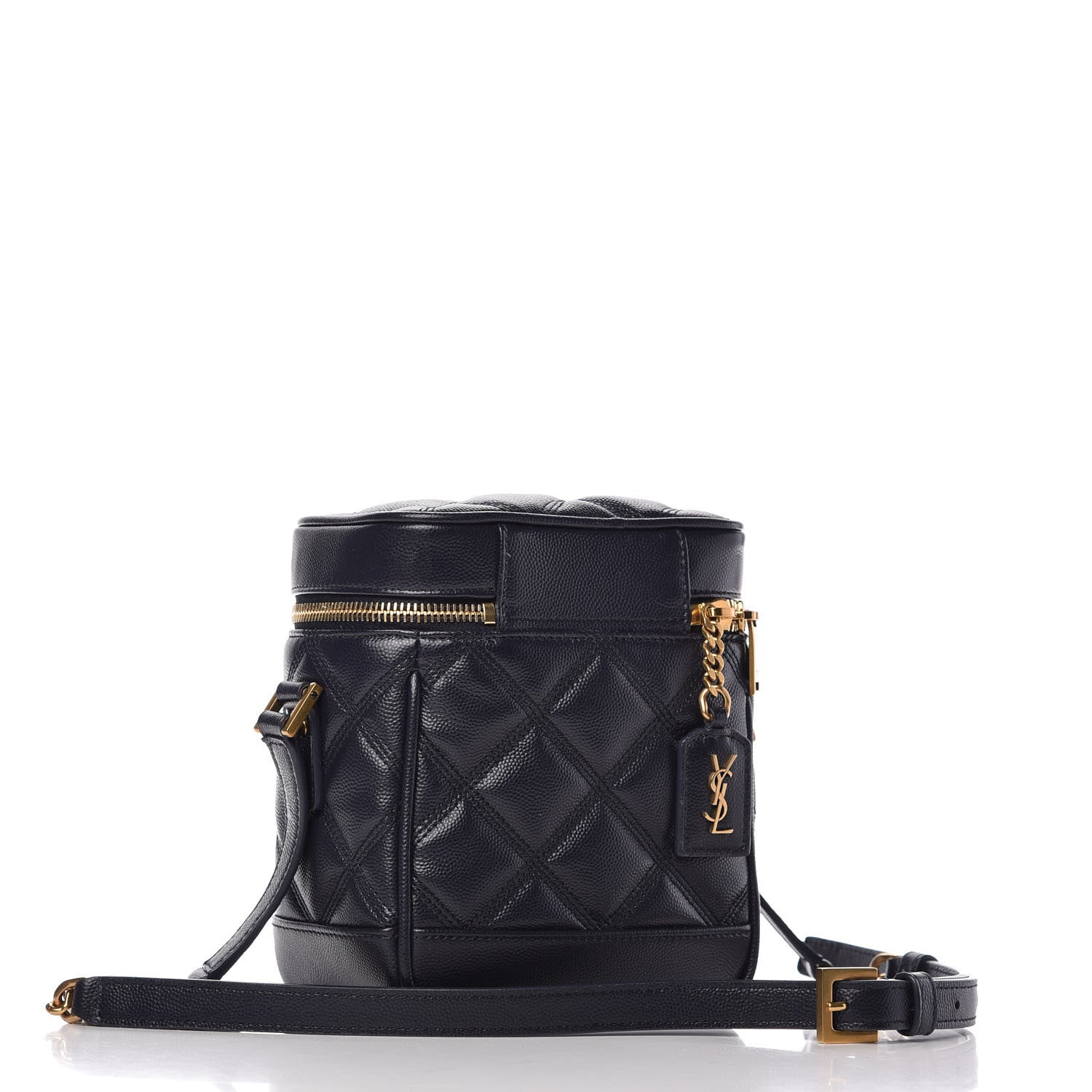 Saint Laurent Grain De Poudre Quilted 80's Vanity Deep Marine 3 of 8