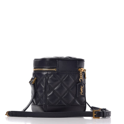 Saint Laurent Grain De Poudre Quilted 80's Vanity Deep Marine 3 of 8