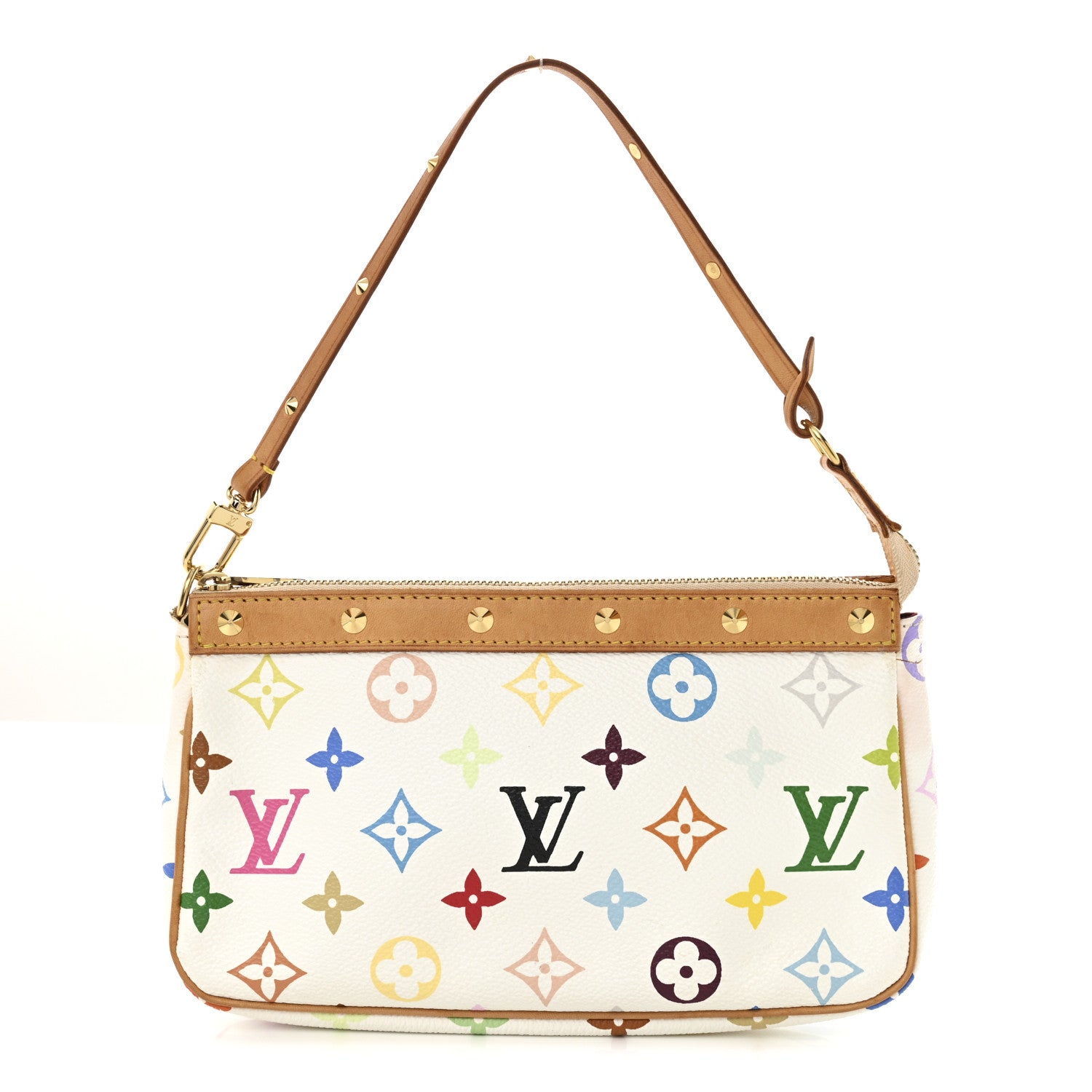 Louis Vuitton Monogram Multicolor Pochette Accessories White 1 of 12