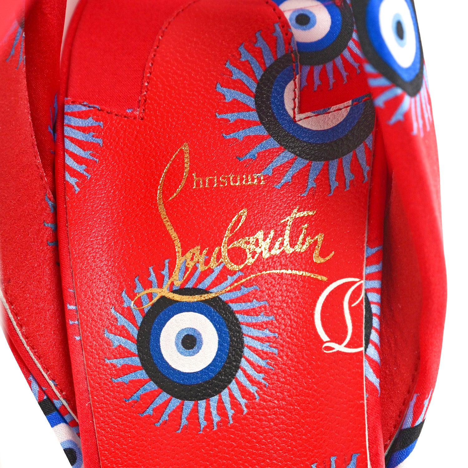 Christian Louboutin Crepe Satin Greekaba Du Desert 100 Sandal 41 Red 6 of 8