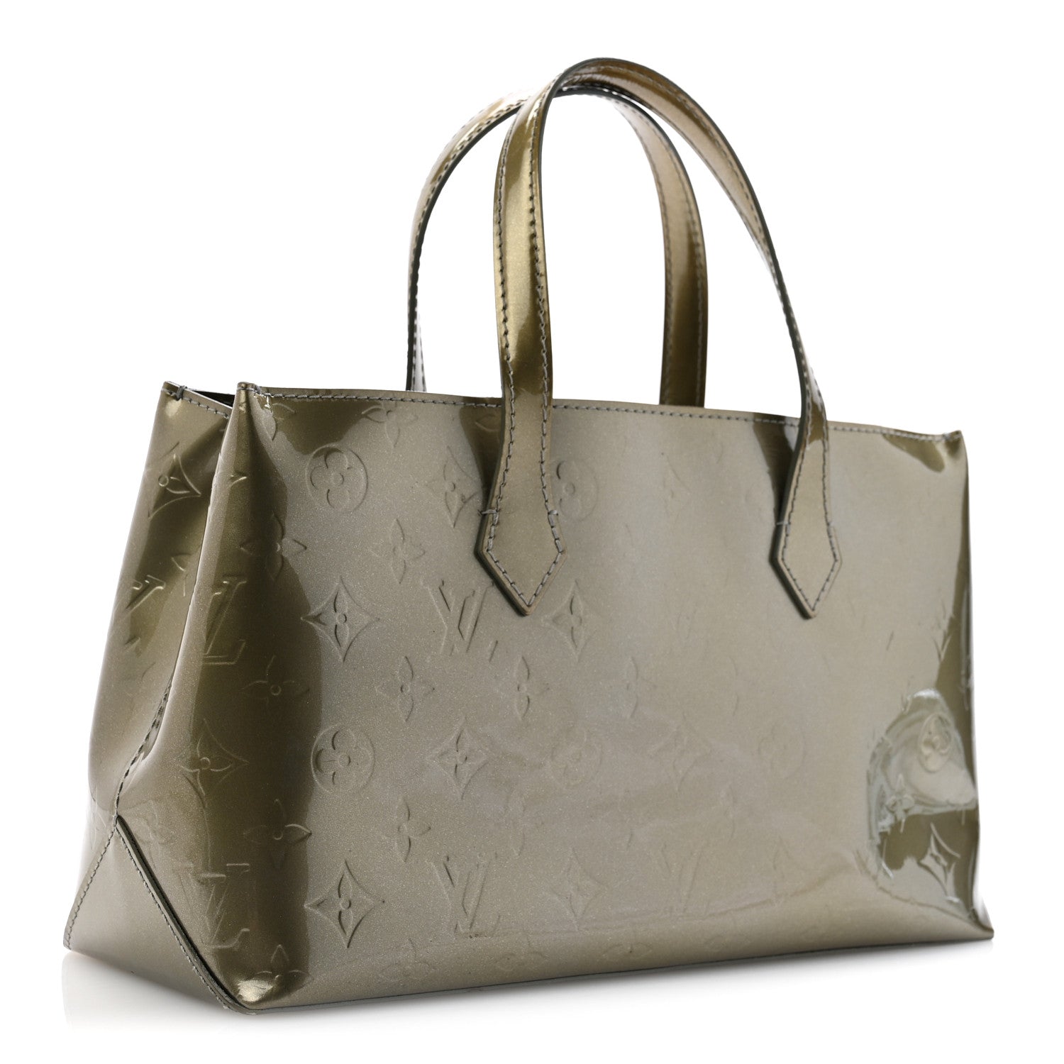 Louis Vuitton Vernis Wilshire PM Gris Art Deco 3 of 13