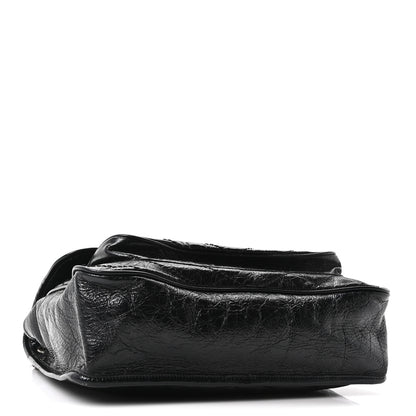 Saint Laurent Crinkled Calfskin Matelasse Monogram Large Niki Chain Satchel Black 4 of 10