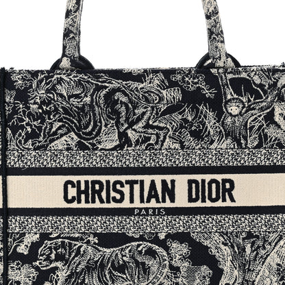Christian Dior Canvas Embroidered Small Dioriviera Toile De Jouy Book Tote Blue 8 of 16