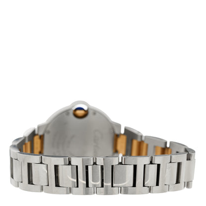 Cartier Stainless Steel 18K Pink Gold Diamond 33mm Ballon Bleu De Cartier Automatic Watch Champagne 3 of 4