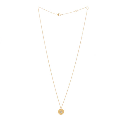 David Yurman 18K Yellow Gold Diamond Initial K Charm Pendant Necklace 3 of 6