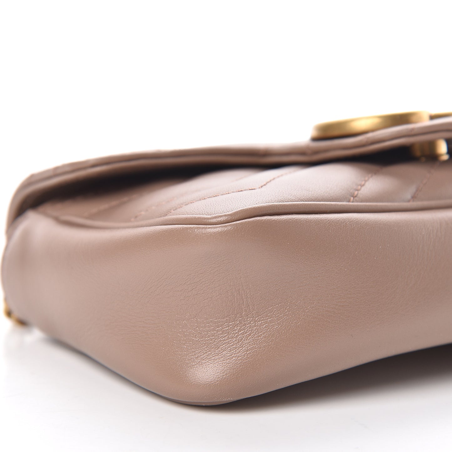 Calfskin Matelasse Super Mini GG Marmont Shoulder Bag Porcelain Rose
