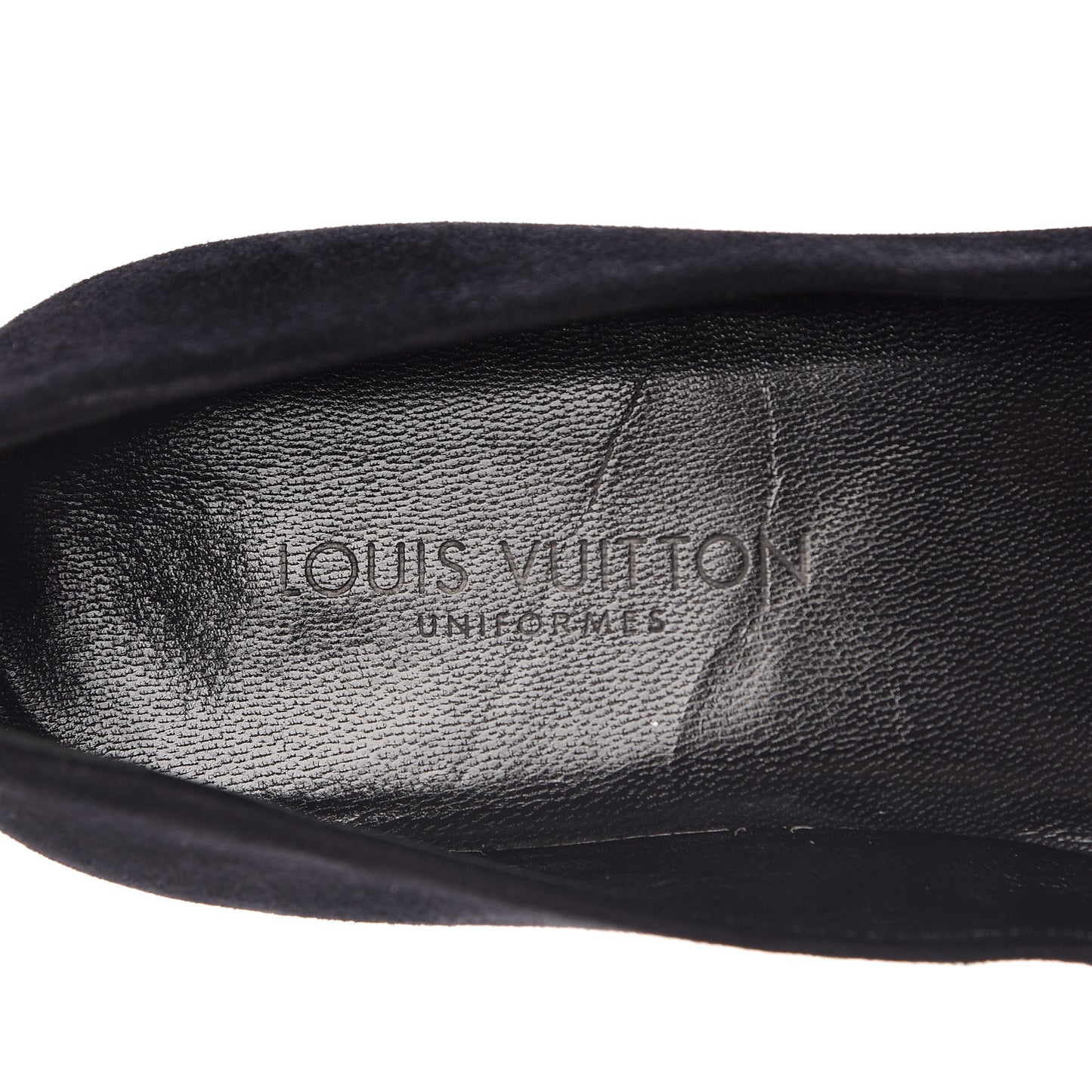 Suede Monogram Uniformes Ballet Flats 36 Black