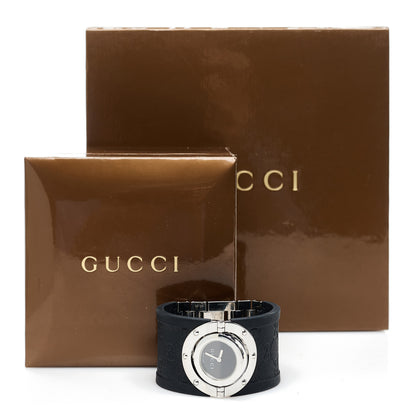 Gucci Stainless Steel Rubber 23mm Twirl Quartz Watch Black 5 of 5