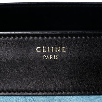 Celine Pony Hair Mini Tri-Color Luggage Glacier Red Black 14 of 14