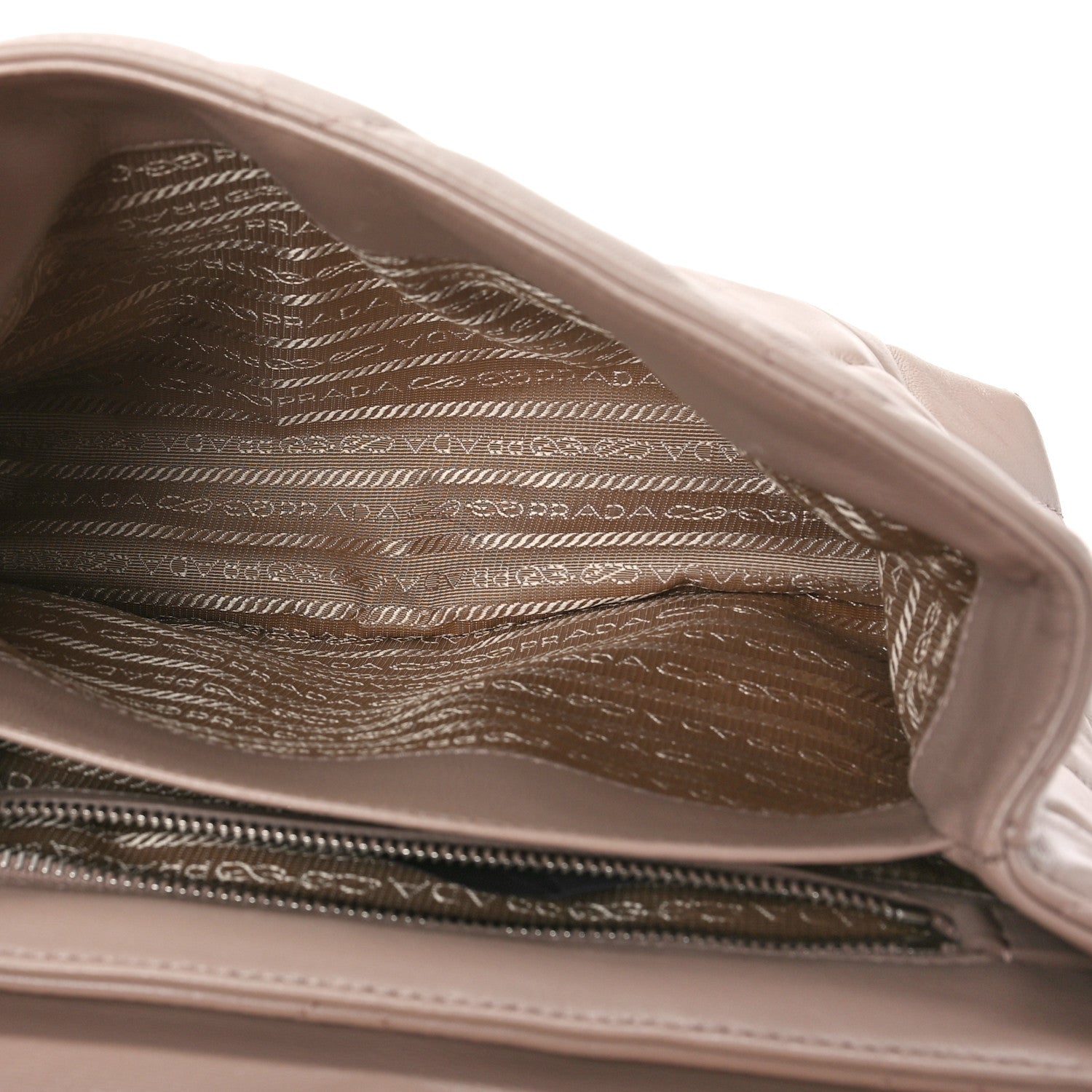 Prada Nappa Triangle Stitched Large Spectrum Bag Cipria 5 of 8