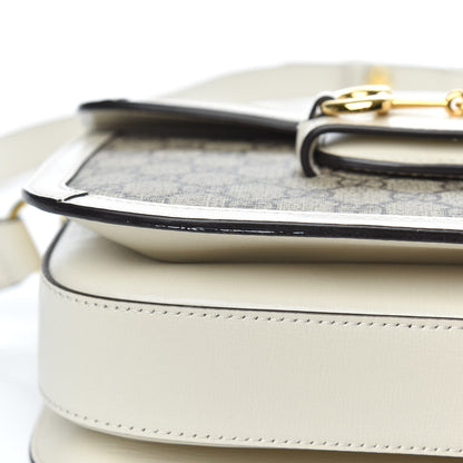 Gucci GG Supreme Monogram Horsebit 1955 Shoulder Bag Beige Mystic White 11 of 11