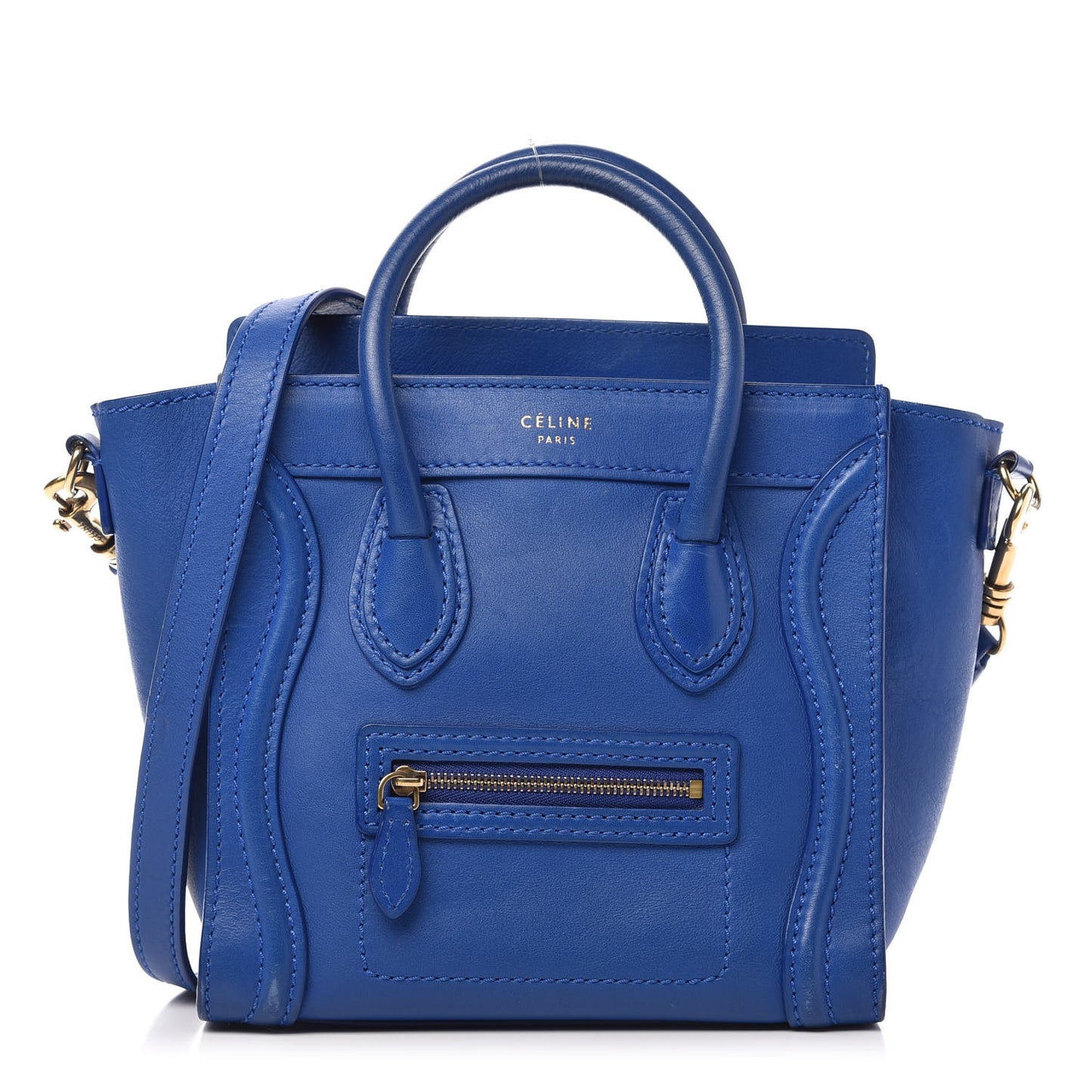 Smooth Calfskin Nano Luggage Royal Blue
