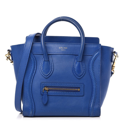 Celine Smooth Calfskin Nano Luggage Royal Blue 1 of 10