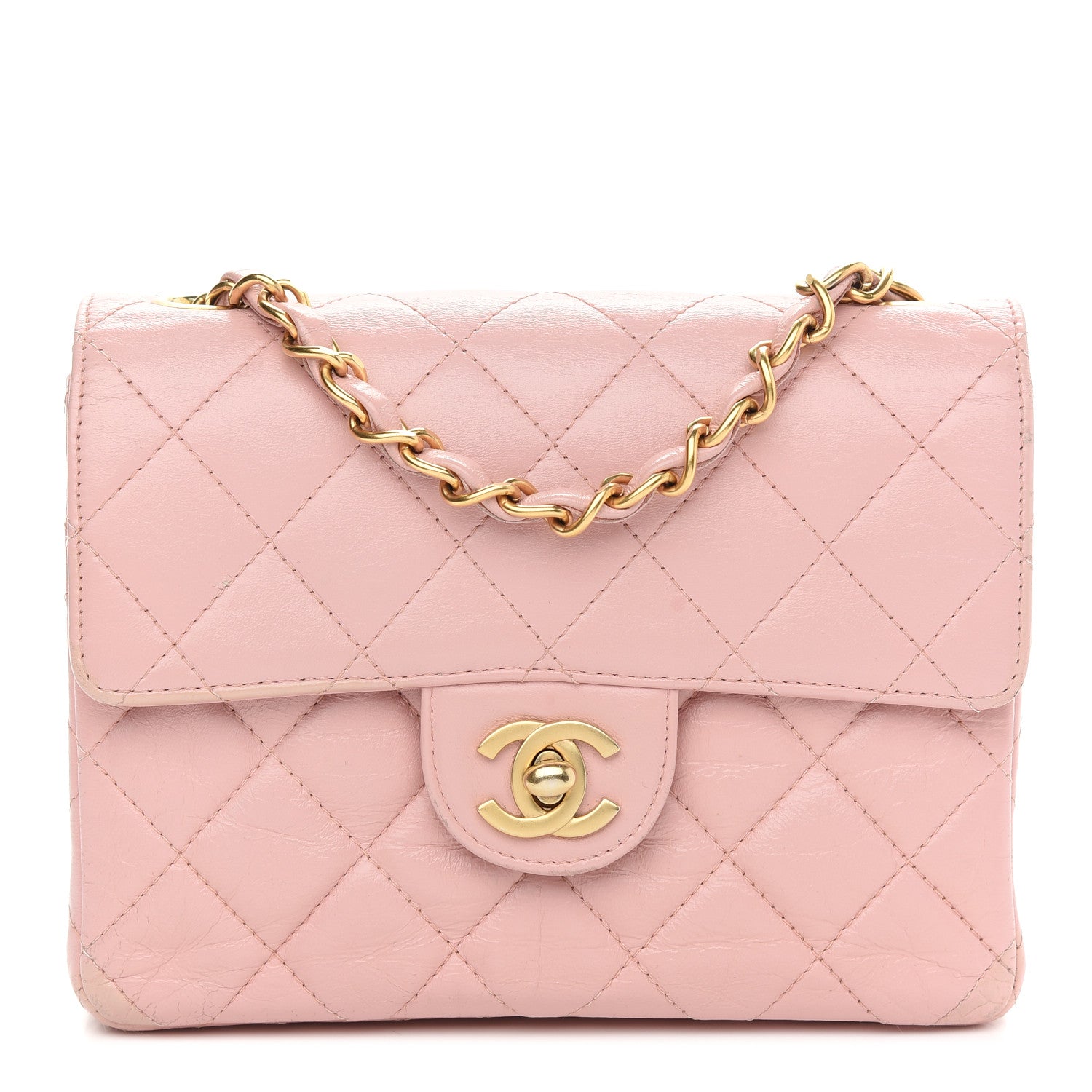 Chanel Lambskin Quilted Mini Square Flap Pink 1 of 11