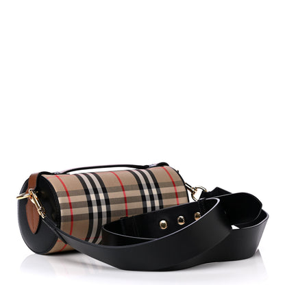Burberry Vintage Check Calfskin Barrel Bag Archive Beige 2 of 4