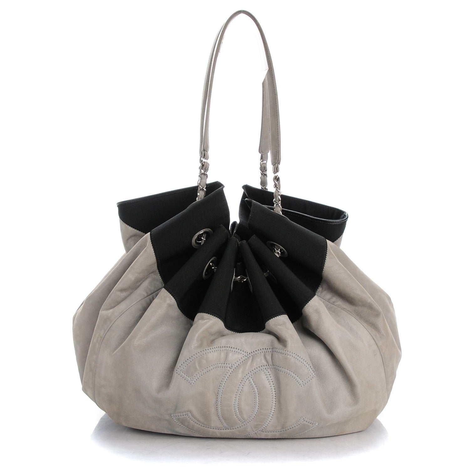 Chanel Iridescent Calfskin Large Stretch Spirit Cabas Grey 1 of 7