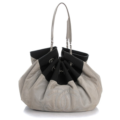 Chanel Iridescent Calfskin Large Stretch Spirit Cabas Grey 1 of 7