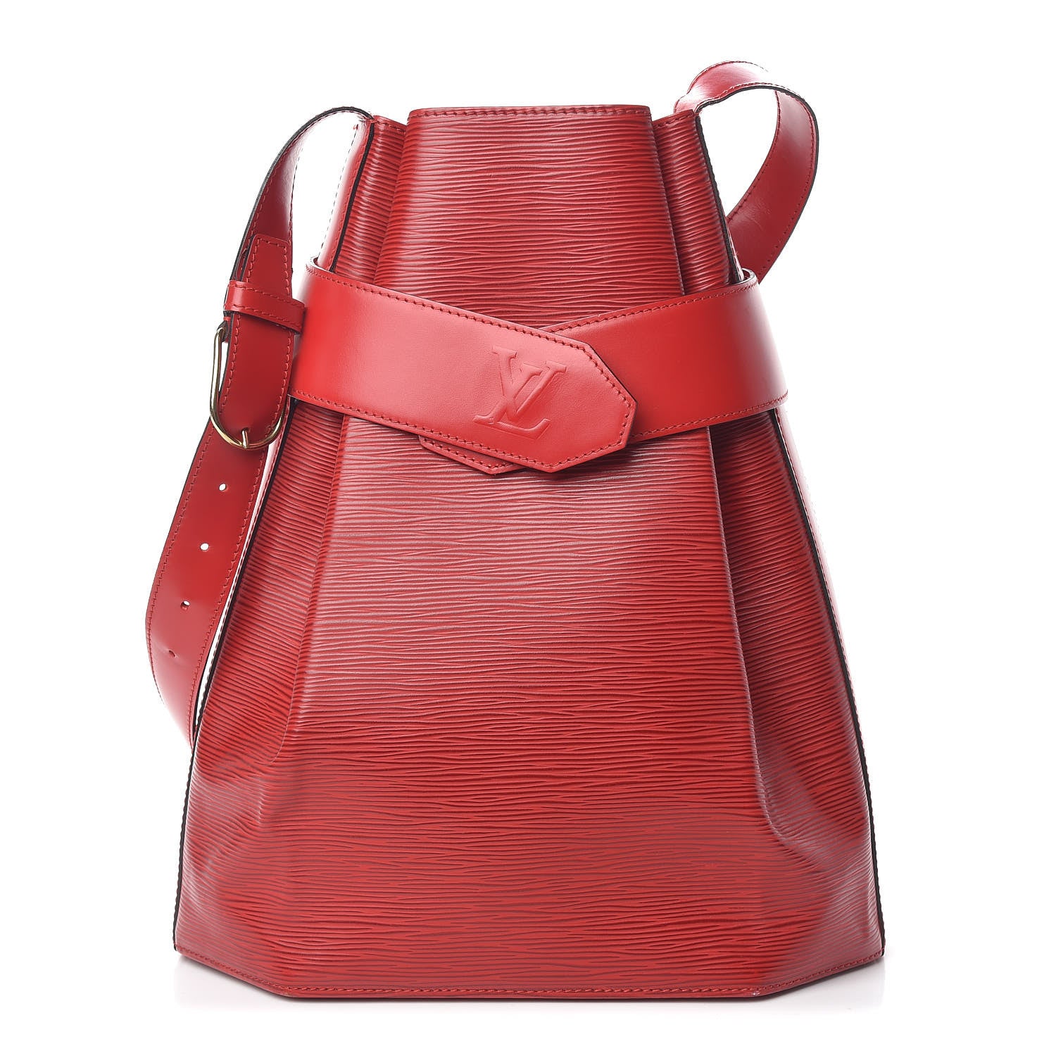 Louis Vuitton Epi Sac D'Epaule Castillan Red 1 of 12