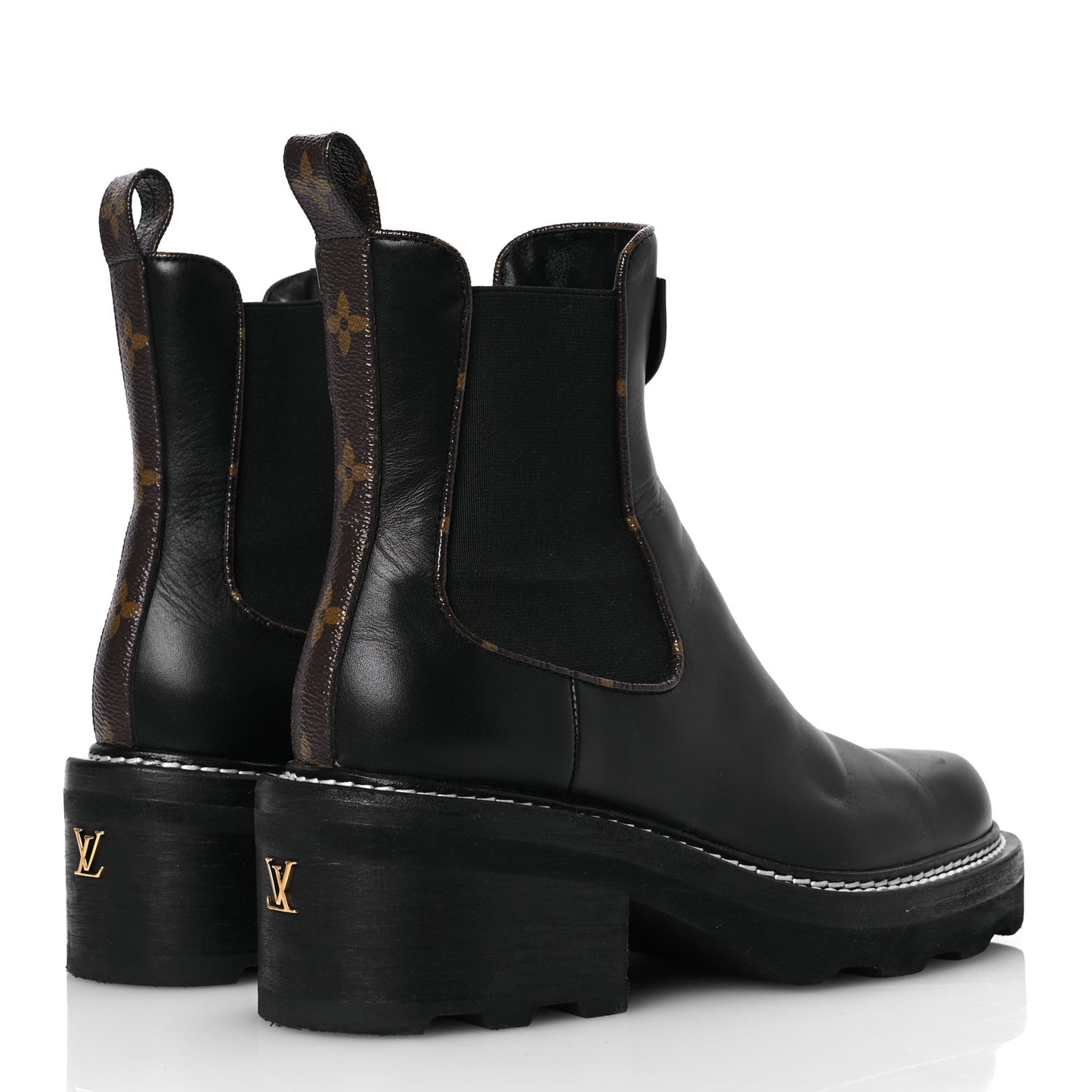 Calfskin Monogram Beaubourg Ankle Boots 38 Black