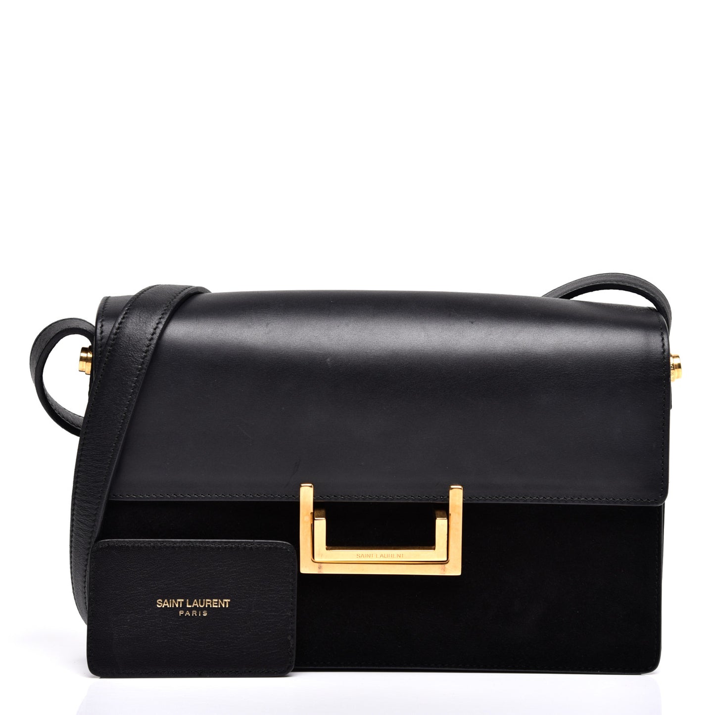 Suede Calfskin Medium Classic Lulu Bag Black