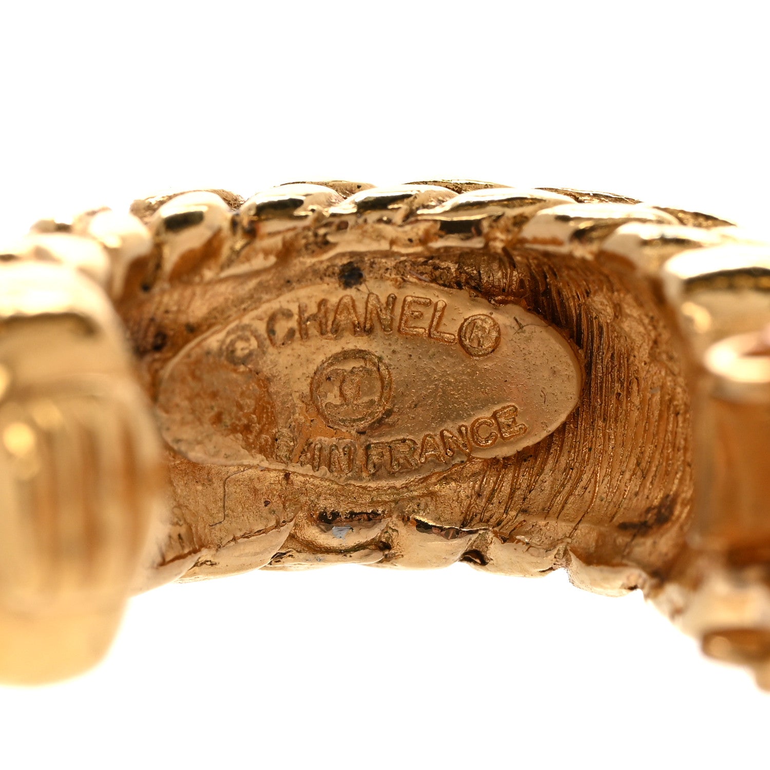 Chanel Metal CC Hoop Clip On Earrings Gold 5 of 9