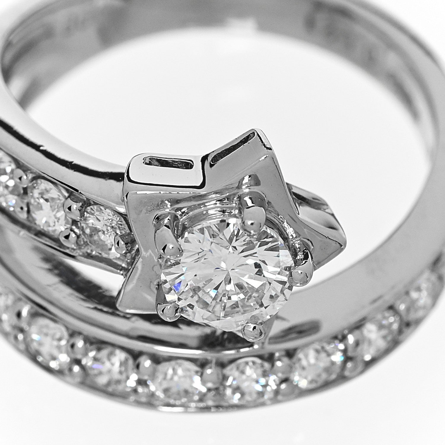 Parker & West by FASHIONPHILE Platinum Diamond 1.50ctw Shooting Star Ring  53 6.5 7 of 10