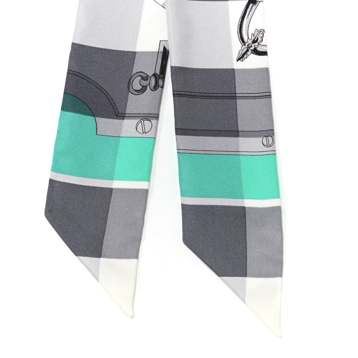 Silk Mors Et Gourmettes Vichy Twilly Anthracite Menthol White