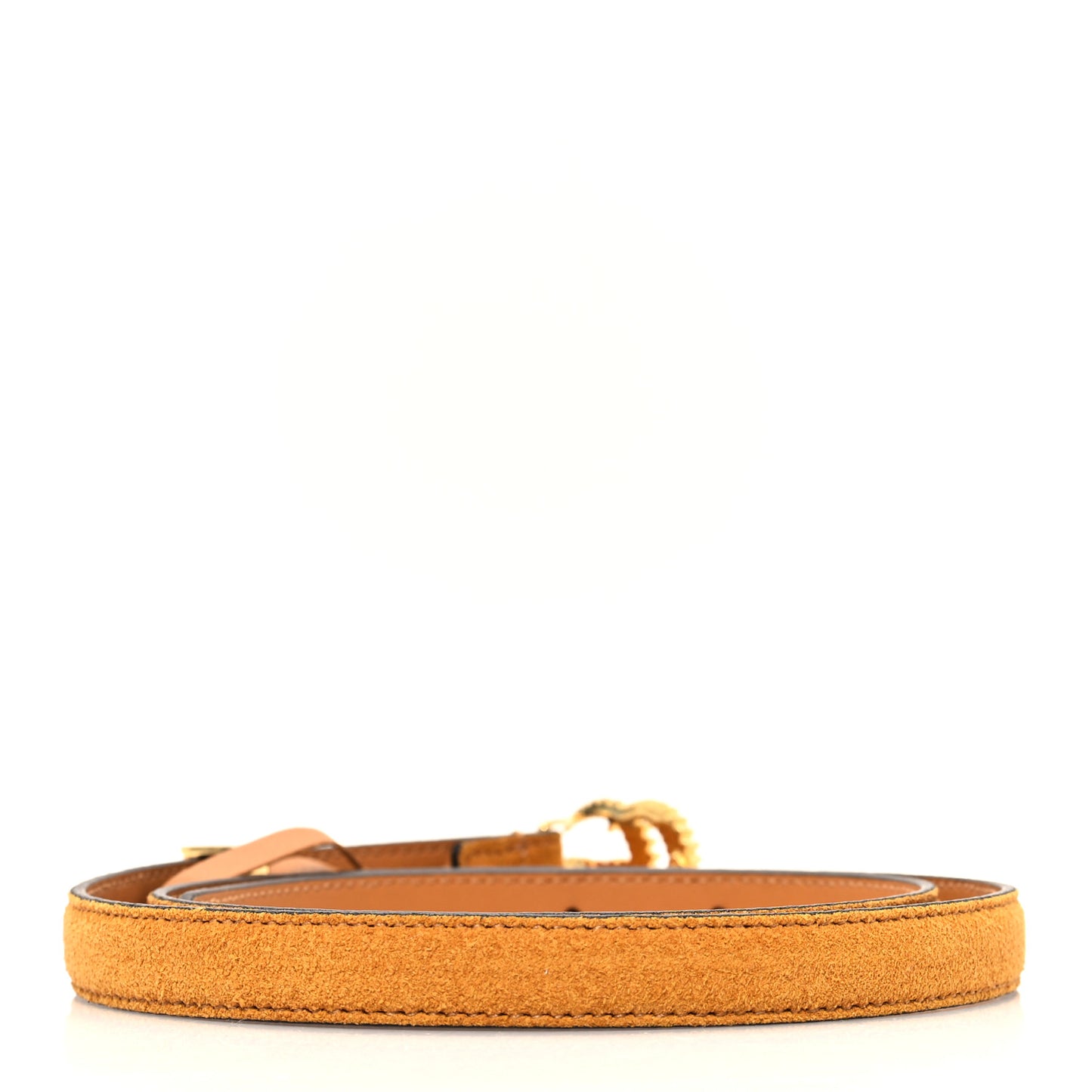 Suede Torchon Double G 15mm Belt 80 32 Vintage Sun Oil