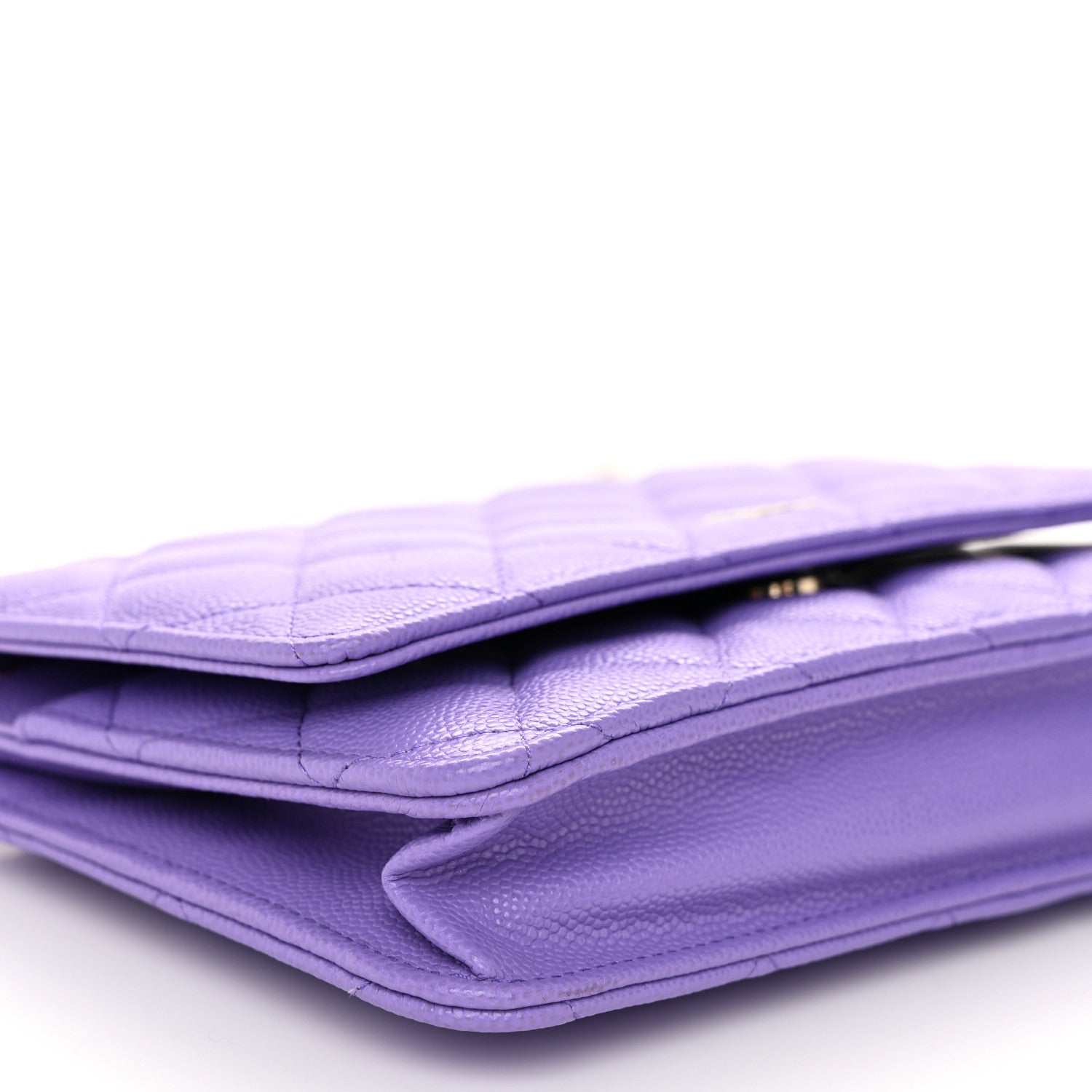 Chanel Caviar Quilted Wallet on Chain WOC Purple 10 of 13