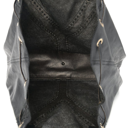 Saint Laurent Calfskin Reversible Double Sac Y Tote Gold Black 5 of 19