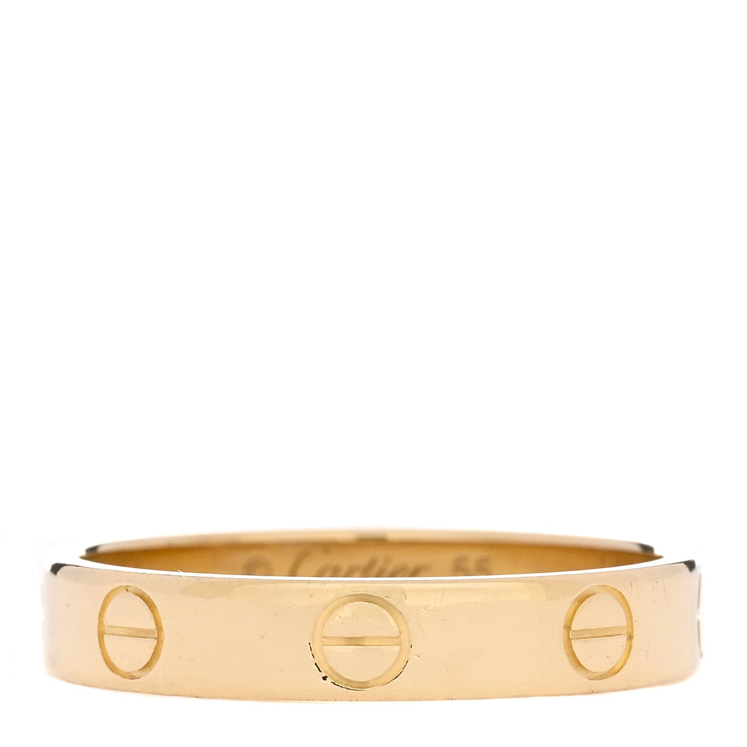 Cartier 18K Yellow Gold 3.5mm LOVE Wedding Band Ring 55 7.25 1 of 4