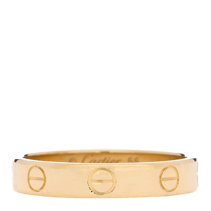 Cartier 18K Yellow Gold 3.5mm LOVE Wedding Band Ring 55 7.25 1 of 4
