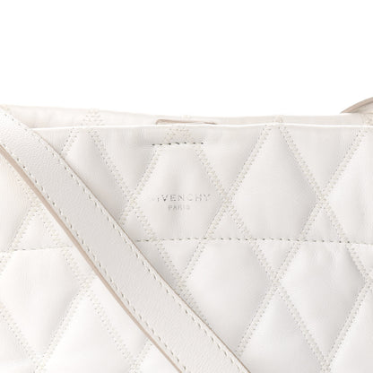 Givenchy Lambskin Quilted Mini GV Bucket Bag White 9 of 11