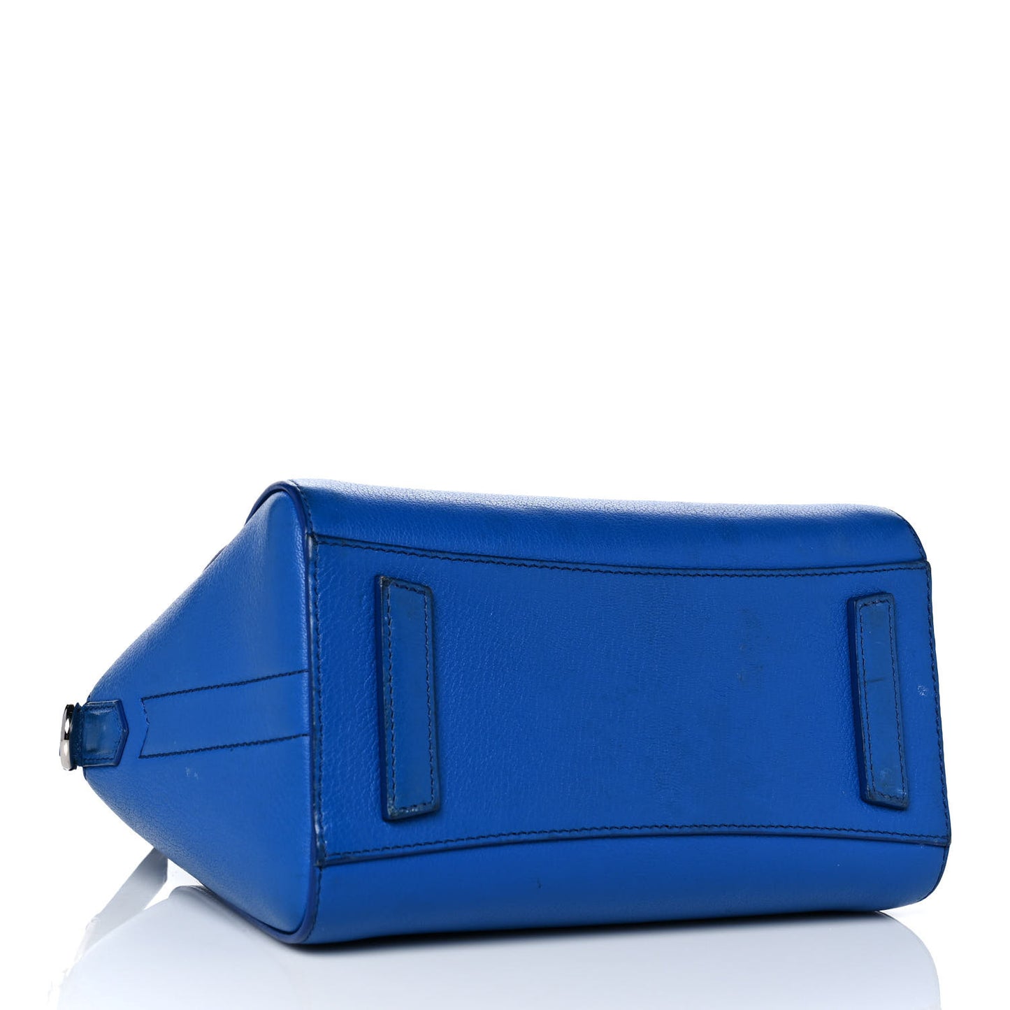 Sugar Goatskin Mini Antigona Indigo Blue