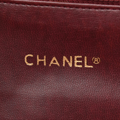 Chanel Lambskin Quilted Briefcase Laptop Bag Burgundy 9 of 15